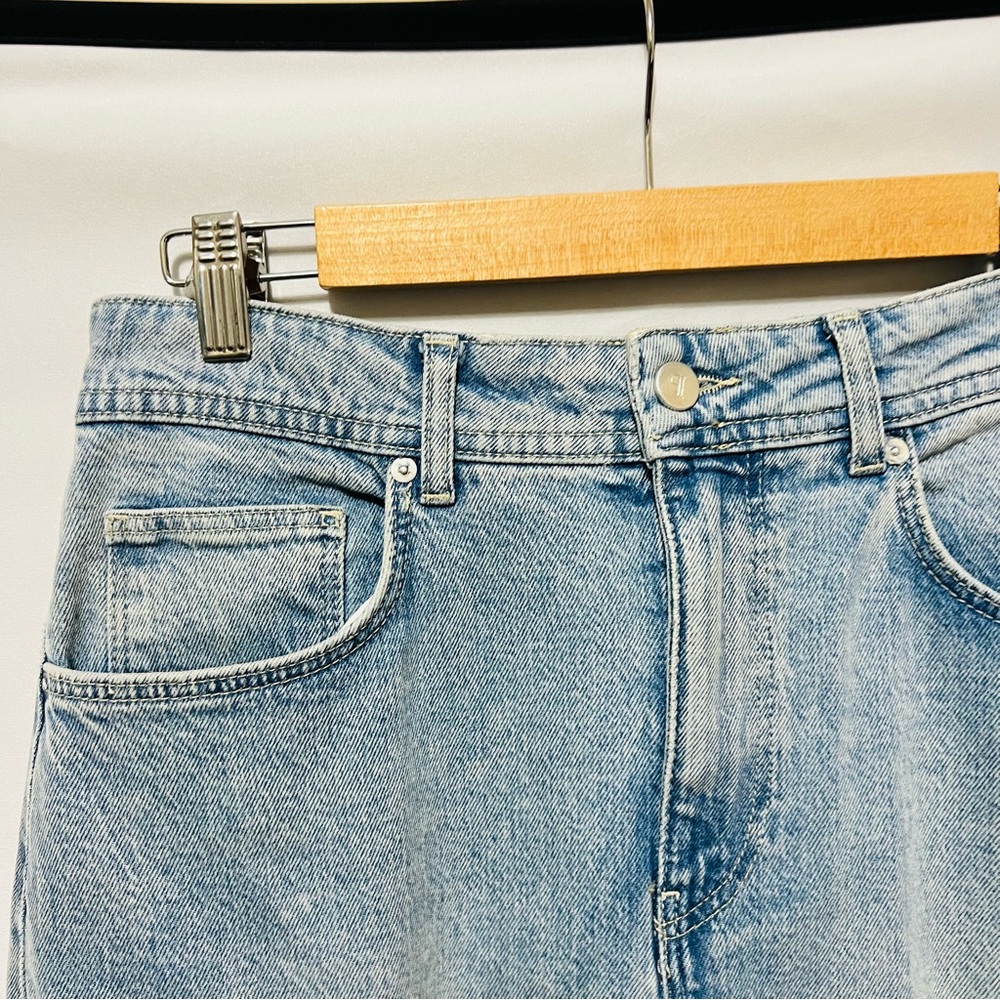Anthropologie Pilcro Cargo Denim MIDI Skirt Size 10 - Picture 9 of 13